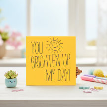 Gratitude Post Its - You Brighten Up My Day