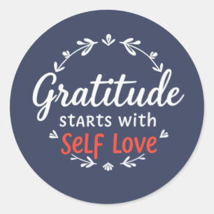 Gratitude & Self Love Classic Round Sticker