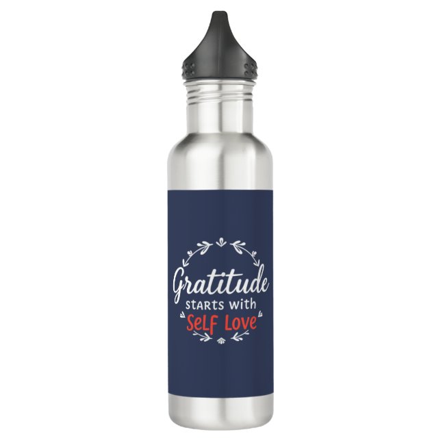  Gratitude & Self Love Customisable 710 Ml Water Bottle (Left)