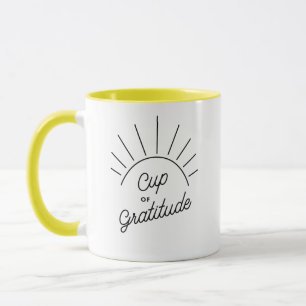 Gratitude Sunshine Modern Custom Message Mug