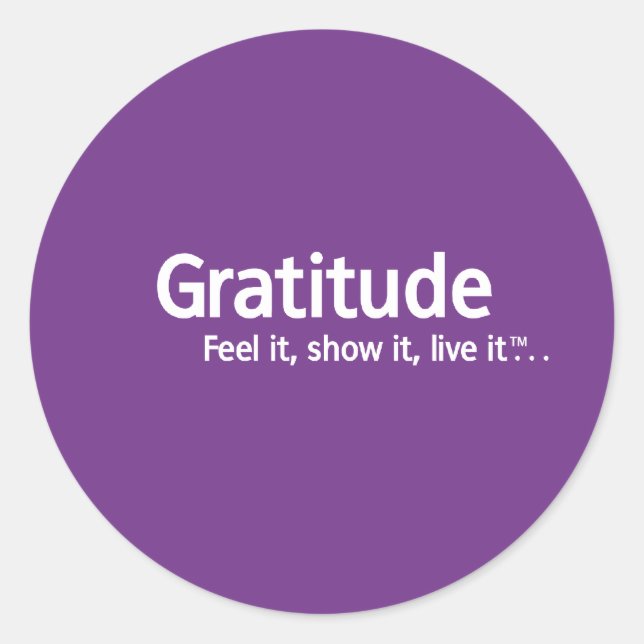 Gratitude - Thought Shapers™ Classic Round Sticker (Front)
