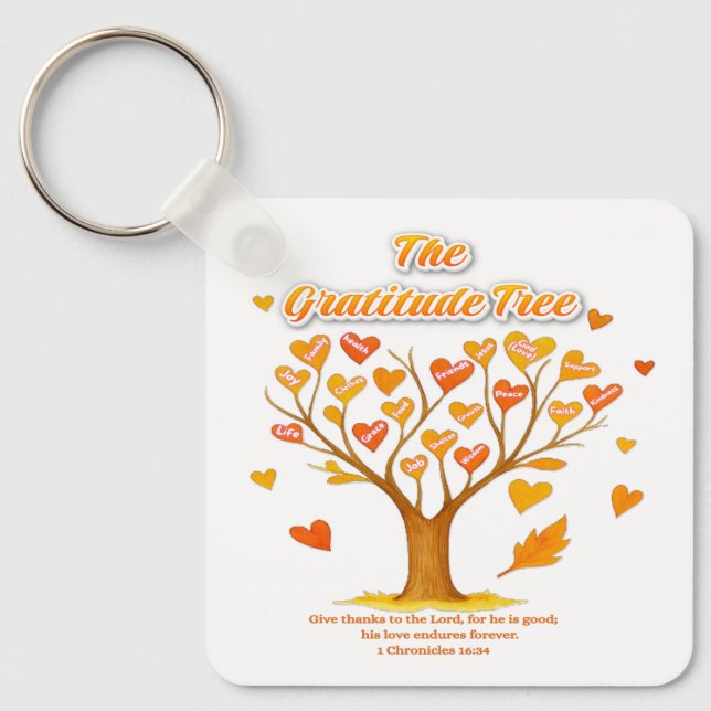 'Gratitude Tree' Keychain (Front)