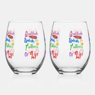 Gratitude Unlocks The Fullness Of Life Stemless Wine Glass