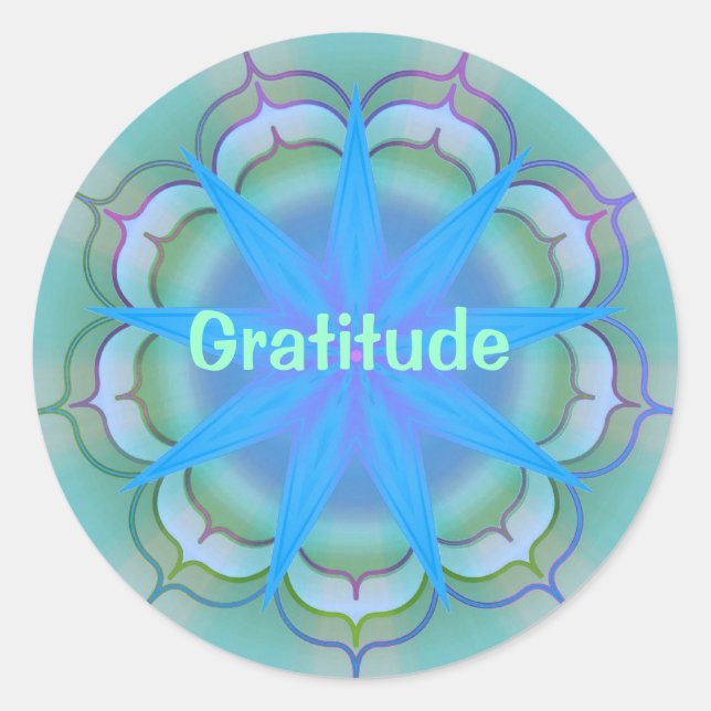Gratitude (Virtue sticker) Classic Round Sticker (Front)