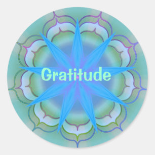 Gratitude (Virtue sticker) Classic Round Sticker