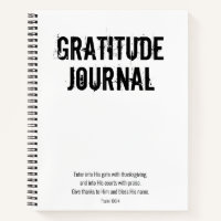 Gratitude White Black Minimal Psalm Bible Verse