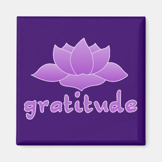 Gratitude with Violet Lotus Magnet
