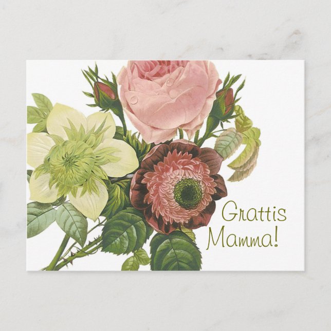 Grattis Mamma CC0130 Postcard (Front)