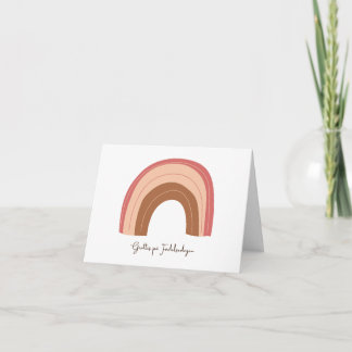 Grattis på födelsedagen Rainbow Swedish birthday  Card