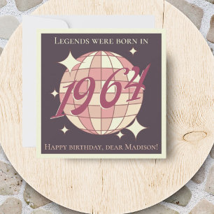 Gratulation card  Vintage 1964 60th birthday 