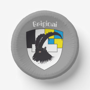 Graubünden, Grigioni, Grischun Pappteller Paper Plate