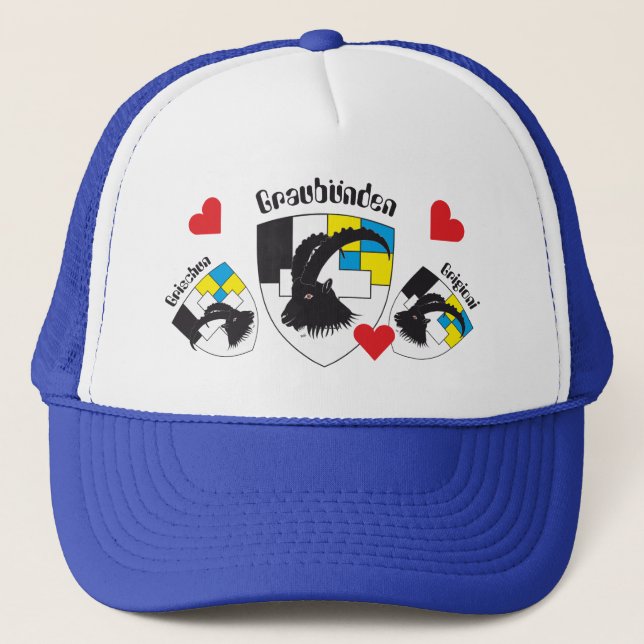 Graubünden Grischun Grigioni Mütze Trucker Hat (Front)