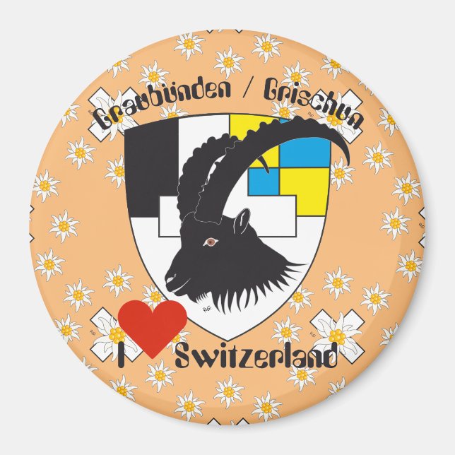 Graubünden Schweiz Magnet (Front)