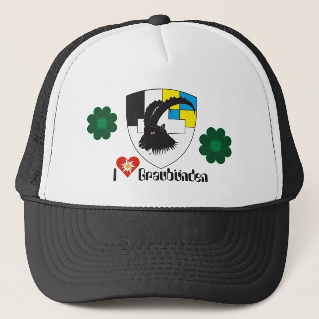 Graubünden Schweiz Mütze Trucker Hat (Front)