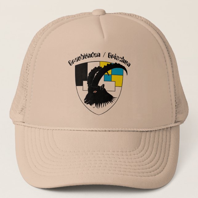 Graubünden Schweiz Mütze Trucker Hat (Front)