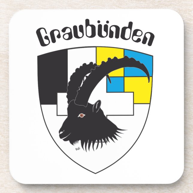 Graubünden Schweiz Untersetzer Coaster (Front)