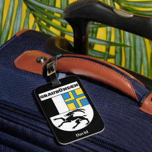 Graubünden, Switzerland Coat of Arms Luggage Tag
