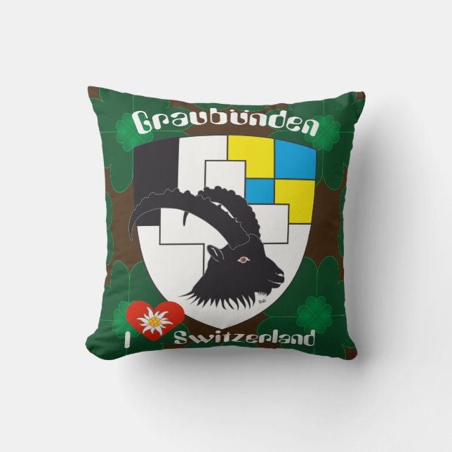 Graubünden Switzerland Cushion (Front)