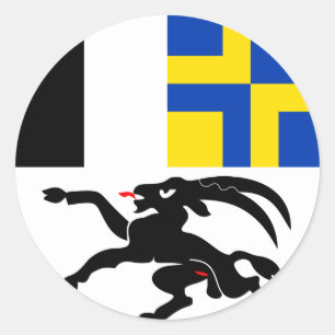 Graubunden, Switzerland flag Classic Round Sticker