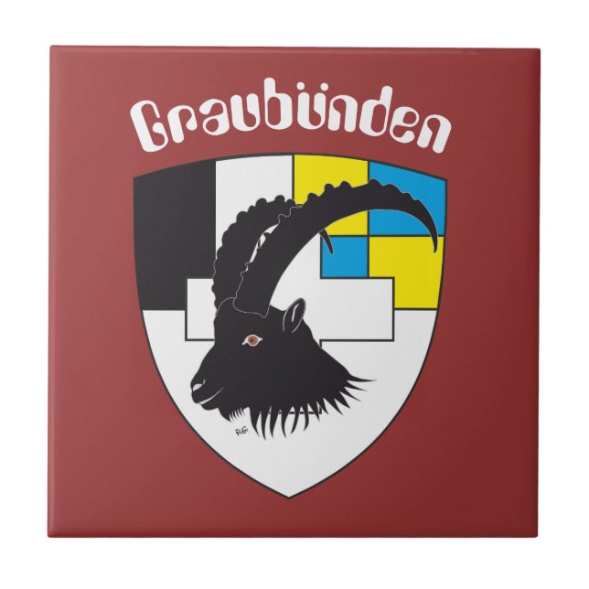 Graubünden Switzerland Fliese Tile (Front)