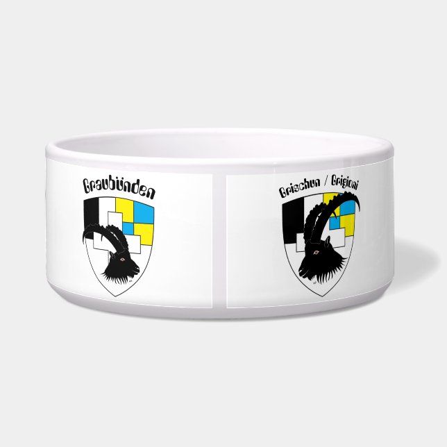 Graubünden Switzerland Pet Bowl (Back)