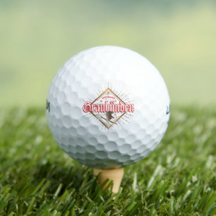 Graubünden Switzerland retro skier vintage Golf Balls