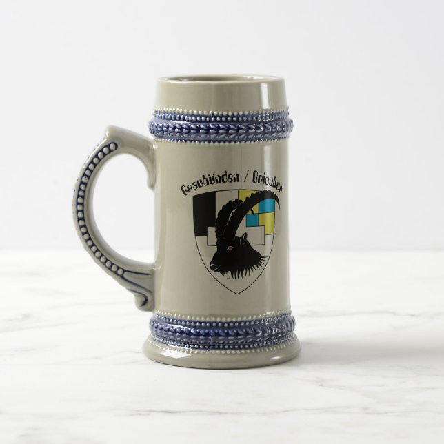 Graubünden Switzerland Tasse Beer Stein (Left)