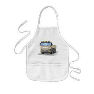 grauer Baustellen LKW Kids Apron