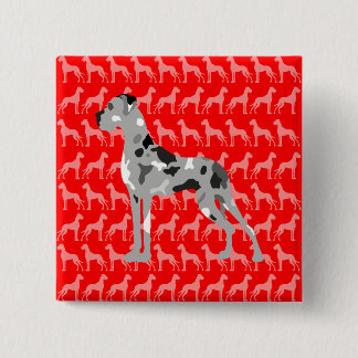 Grautiger Doggensilhouette 15 Cm Square Badge
