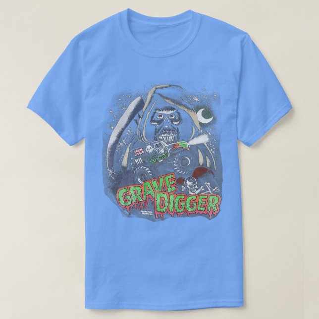 Grave Digger Monster Truck Vintage 2 T-Shirt (Design Front)