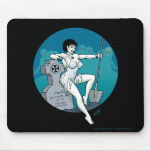 Grave Girl Mouse Pad