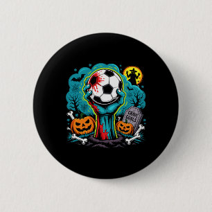 Grave Goals Zombie Soccer Halloween For Soccer Pla 6 Cm Round Badge