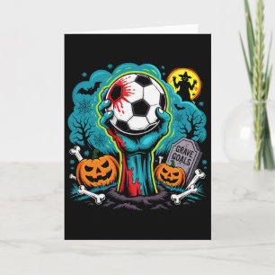 Grave Goals Zombie Soccer Halloween For Soccer Pla Card