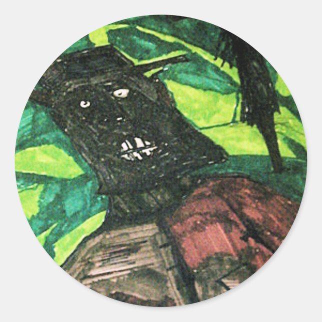 grave robber ink classic round sticker (Front)