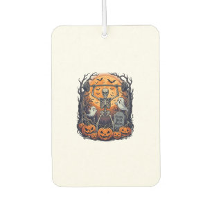 Grave Yard Gains Skeleton Lifting Barbell Hallowee Car Air Freshener