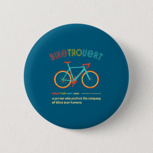 Gravel Bike Biketrovert Funny Cycling Quote Introv 6 Cm Round Badge