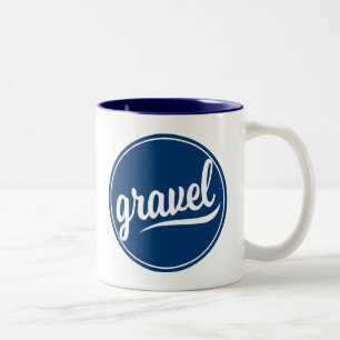 Gravel Cycling Blue Logo Two-Tone Coffee Mug