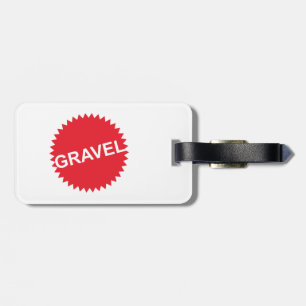 Gravel Cycling Red Logo Luggage Tag