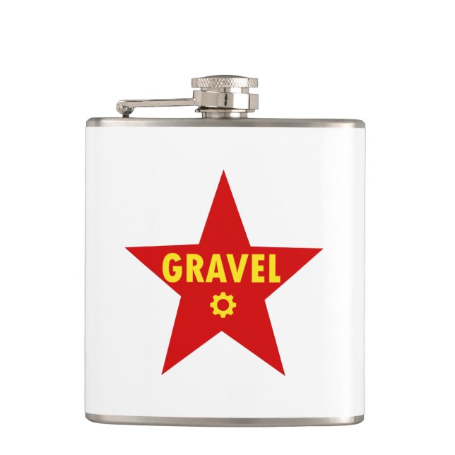 Gravel Cycling Star Hip Flask (Front)