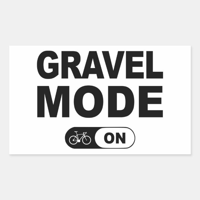 Gravel Mode On Rectangular Sticker (Front)