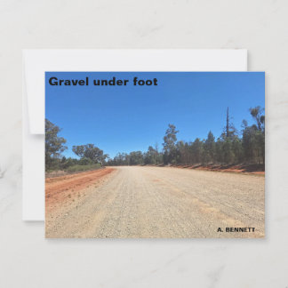 Gravel under foot postcard