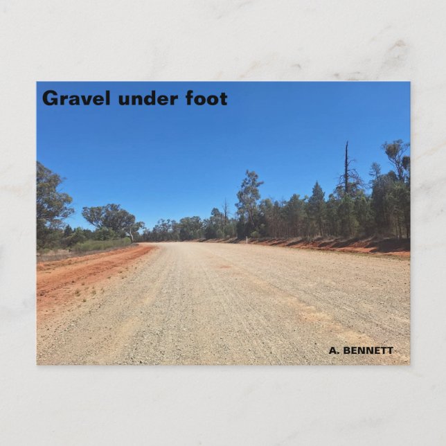 Gravel under foot postcard (Front)