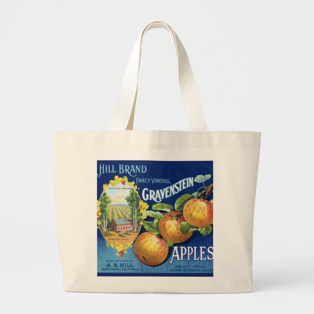 Gravenstein Apples Large Tote Bag (Front)