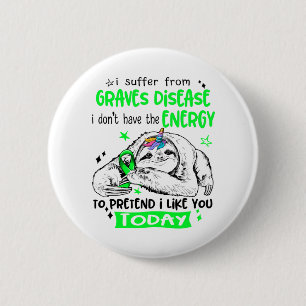 Graves Disease Awareness Month Ribbon Gifts 6 Cm Round Badge