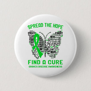 Graves Disease Awareness Month Ribbon Gifts 6 Cm Round Badge