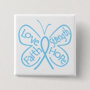 Graves Disease Butterfly Inspiring Words 15 Cm Square Badge