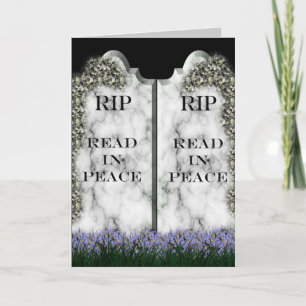 Gravestone Bookmark Card Halloween Gothic Style