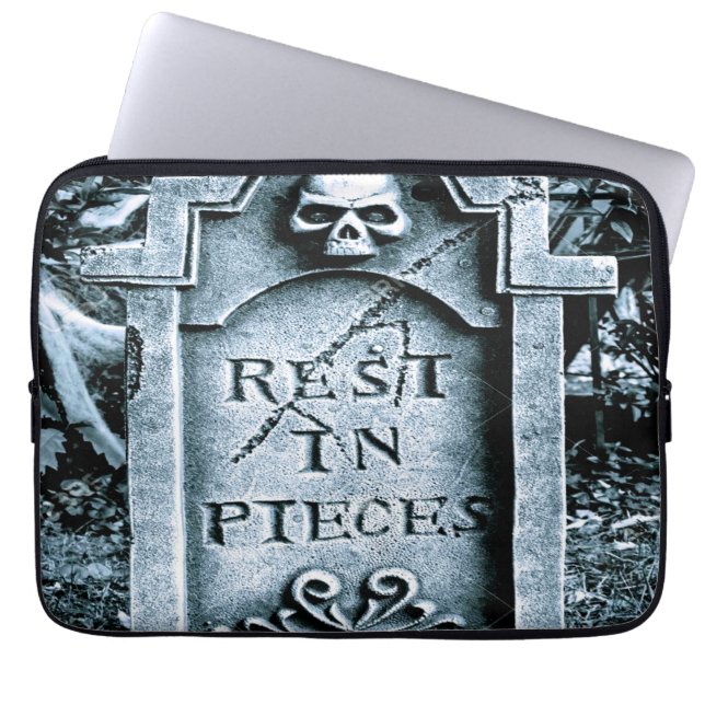 Gravestone Grave Halloween Laptop Sleeve (Front)