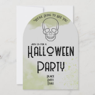 Gravestone Halloween Party Invitation