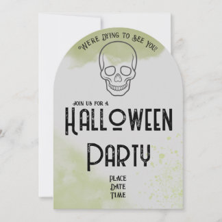 Gravestone Halloween Party Invitation